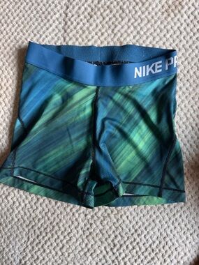 Nike Men’s Blue and Green Swim Rash Guard Shorts